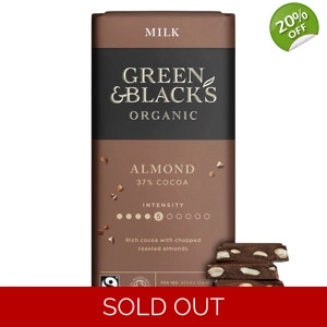 Green and Blacks Organic Milk Chocolate Almond - 90g - Green & Black's